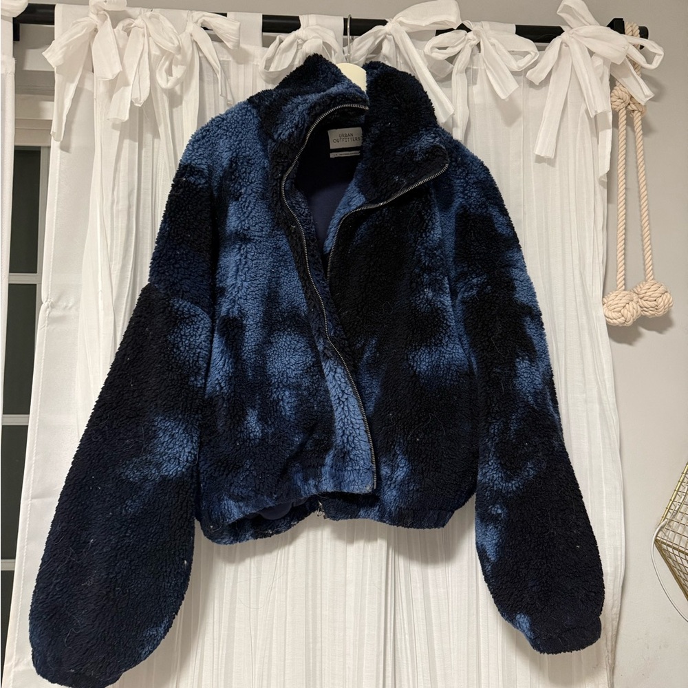 Urban Outfitters Navy Fleece Jacket